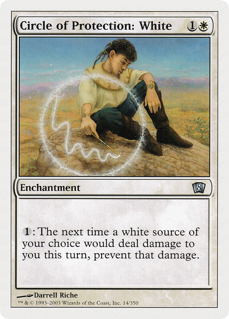 Circle of Protection: White (8ED-014) - Eighth Edition - Premium MTG Single from Wizards of the Coast - Just $0.08! Shop now at Game Crave Tournament Store