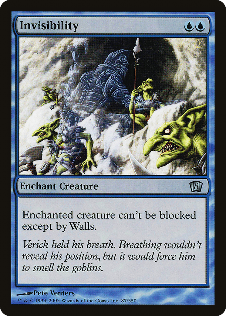 Invisibility (8ED-87★) - Eighth Edition Foil - Premium MTG Single from Wizards of the Coast - Just $0.10! Shop now at Game Crave Tournament Store