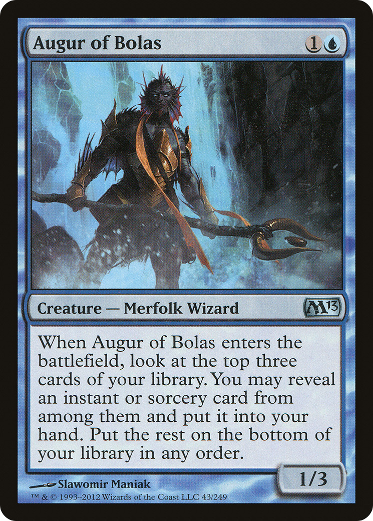 Augur of Bolas (M13-043) - Magic 2013 Foil - Premium MTG Single from Wizards of the Coast - Just $0.23! Shop now at Game Crave Tournament Store