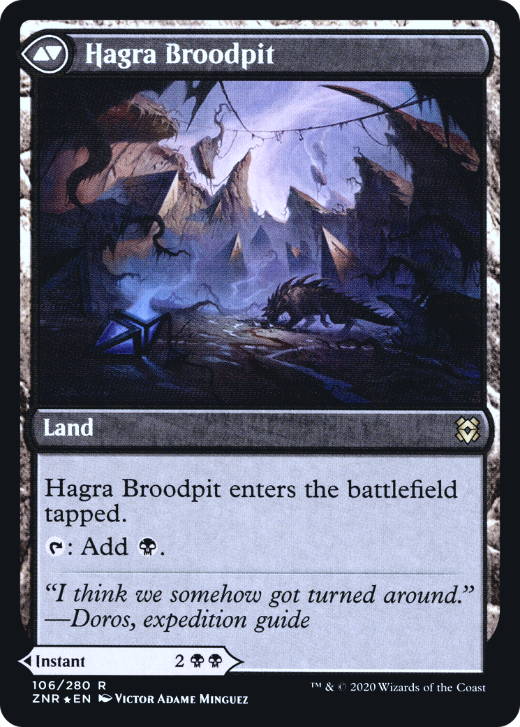 Hagra Mauling // Hagra Broodpit (PZNR-106S) - Zendikar Rising Promos Foil - Premium MTG Single from Wizards of the Coast - Just $0.48! Shop now at Game Crave Tournament Store