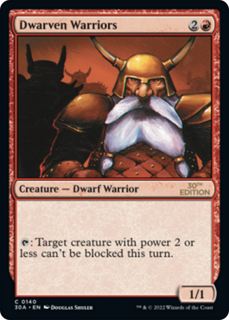Dwarven Warriors (30A-140) - 30th Anniversary Edition - Premium MTG Single from Wizards of the Coast - Just $0.56! Shop now at Game Crave Tournament Store