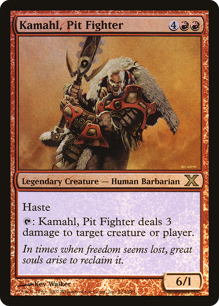 Kamahl, Pit Fighter (10E-214★) - Tenth Edition Foil - Premium MTG Single from Wizards of the Coast - Just $0.16! Shop now at Game Crave Tournament Store