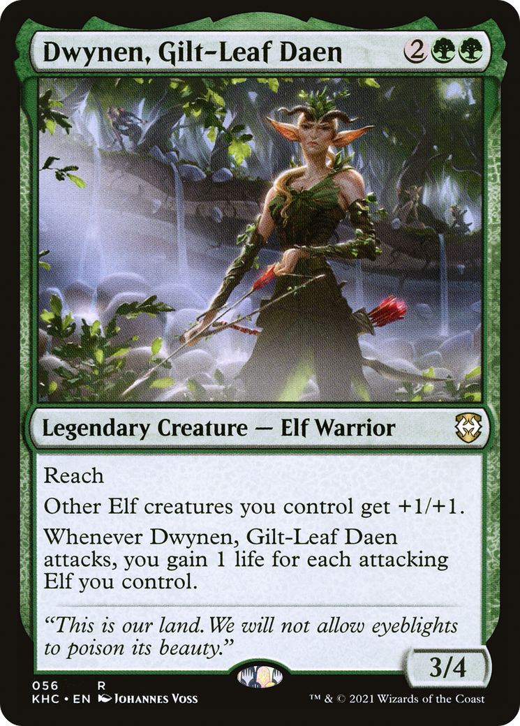 Dwynen, Gilt-Leaf Daen (KHC-056) - Kaldheim Commander - Premium MTG Single from Wizards of the Coast - Just $0.09! Shop now at Game Crave Tournament Store