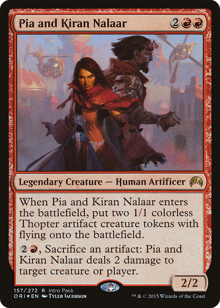 Pia and Kiran Nalaar (PORI-157) - Magic Origins Promos Foil - Premium MTG Single from Wizards of the Coast - Just $0.13! Shop now at Game Crave Tournament Store