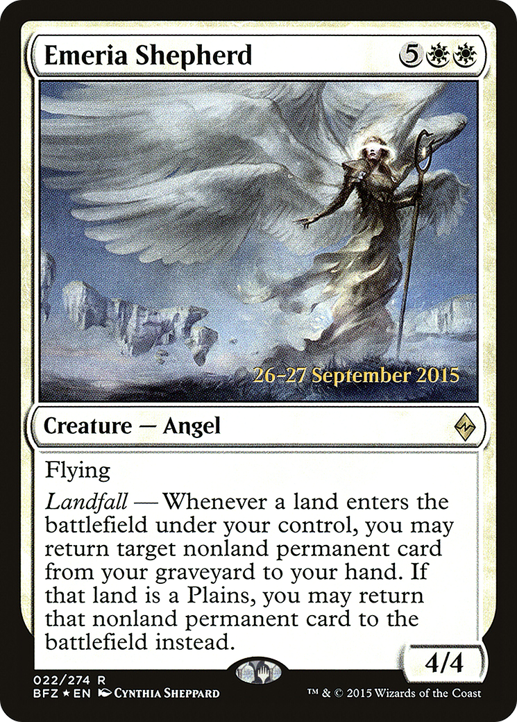 Emeria Shepherd (PBFZ-22S) - Battle for Zendikar Promos Foil - Premium MTG Single from Wizards of the Coast - Just $4.88! Shop now at Game Crave Tournament Store