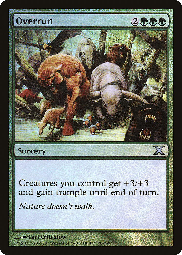 Overrun (10E-284★) - Tenth Edition Foil - Premium MTG Single from Wizards of the Coast - Just $0.29! Shop now at Game Crave Tournament Store