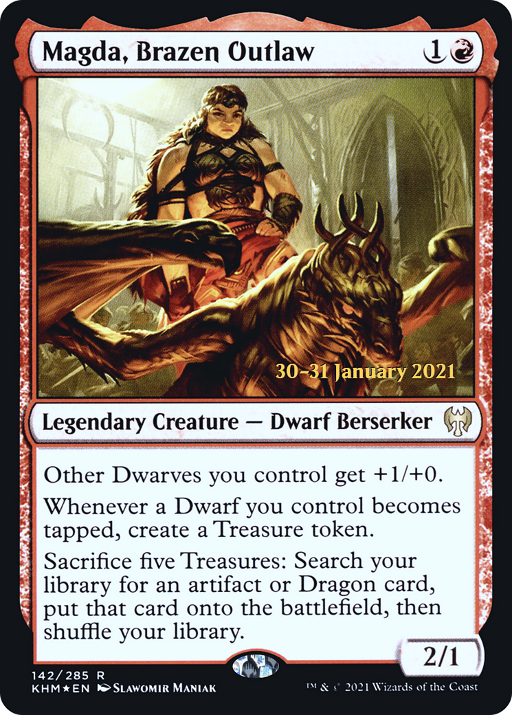 Magda, Brazen Outlaw (PKHM-142S) - Kaldheim Promos Foil - Premium MTG Single from Wizards of the Coast - Just $2.79! Shop now at Game Crave Tournament Store