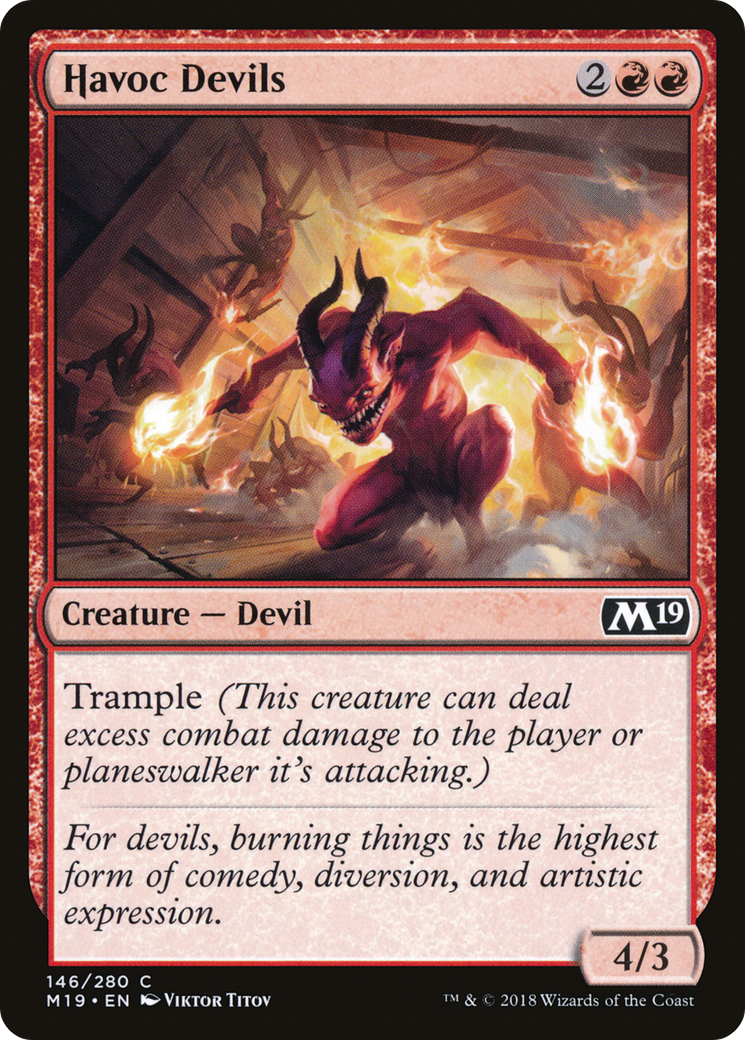 Havoc Devils (M19-146) - Core Set 2019 Foil - Premium MTG Single from Wizards of the Coast - Just $0.08! Shop now at Game Crave Tournament Store