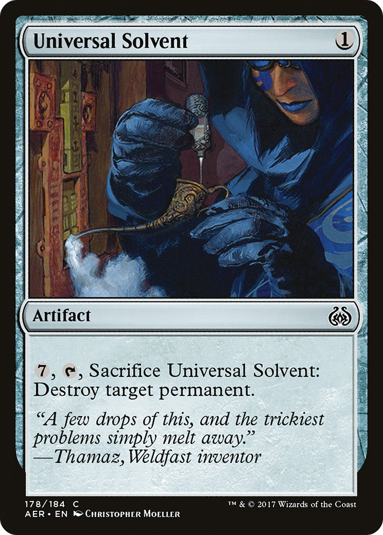 Universal Solvent (AER-178) - Aether Revolt - Premium MTG Single from Wizards of the Coast - Just $0.08! Shop now at Game Crave Tournament Store