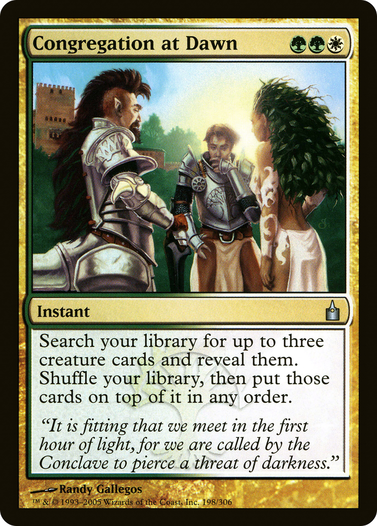 Congregation at Dawn (RAV-198) - Ravnica: City of Guilds Foil - Premium MTG Single from Wizards of the Coast - Just $3.27! Shop now at Game Crave Tournament Store