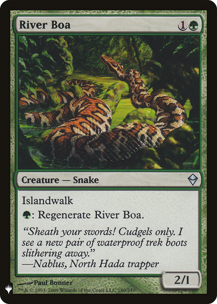 River Boa (MB1-1315) - Mystery Booster - Premium MTG Single from Wizards of the Coast - Just $0.08! Shop now at Game Crave Tournament Store