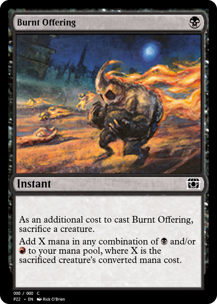 Burnt Offering (PZ2-65833) - Treasure Chest Foil - Premium MTG Single from Wizards of the Coast - Just $0! Shop now at Game Crave Tournament Store