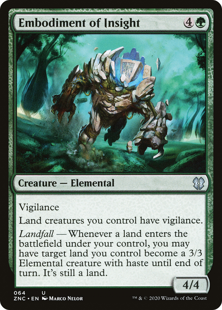 Embodiment of Insight (ZNC-064) - Zendikar Rising Commander - Premium MTG Single from Wizards of the Coast - Just $0.25! Shop now at Game Crave Tournament Store