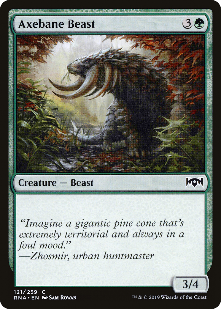Axebane Beast (RNA-121) - Ravnica Allegiance Foil - Premium MTG Single from Wizards of the Coast - Just $0.08! Shop now at Game Crave Tournament Store