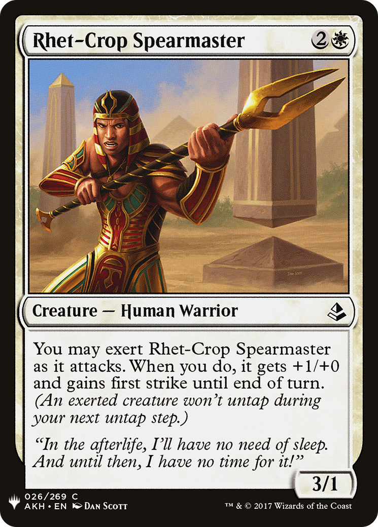 Rhet-Crop Spearmaster (MB1-212) - Mystery Booster - Premium MTG Single from Wizards of the Coast - Just $0.08! Shop now at Game Crave Tournament Store