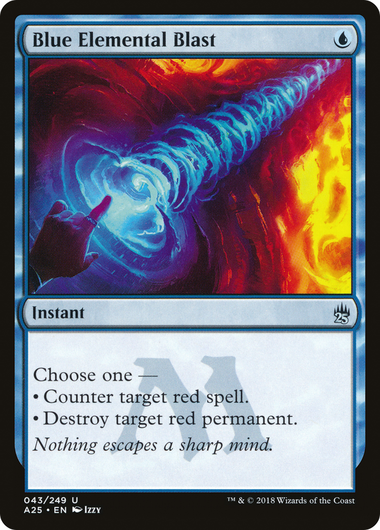 Blue Elemental Blast (A25-043) - Masters 25 - Premium MTG Single from Wizards of the Coast - Just $0.21! Shop now at Game Crave Tournament Store