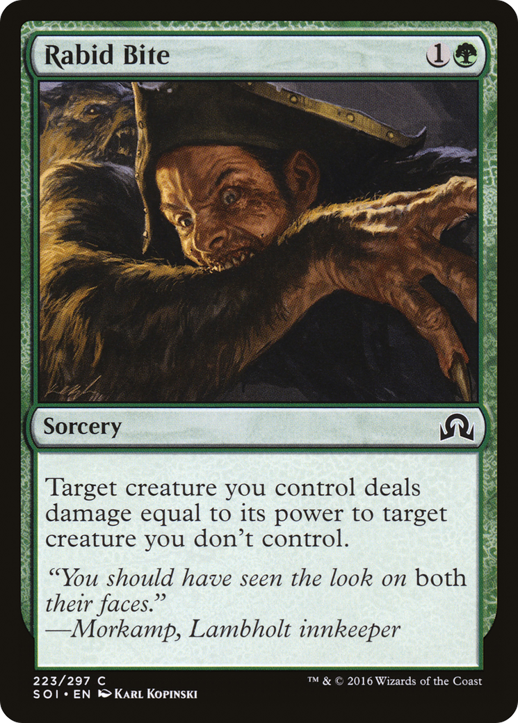 Rabid Bite (SOI-223) - Shadows over Innistrad - Premium MTG Single from Wizards of the Coast - Just $0.08! Shop now at Game Crave Tournament Store