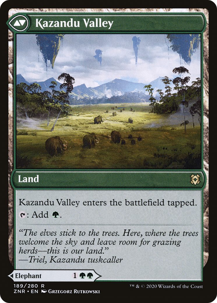 Kazandu Mammoth // Kazandu Valley (ZNR-189) - Zendikar Rising - Premium MTG Single from Wizards of the Coast - Just $0.08! Shop now at Game Crave Tournament Store