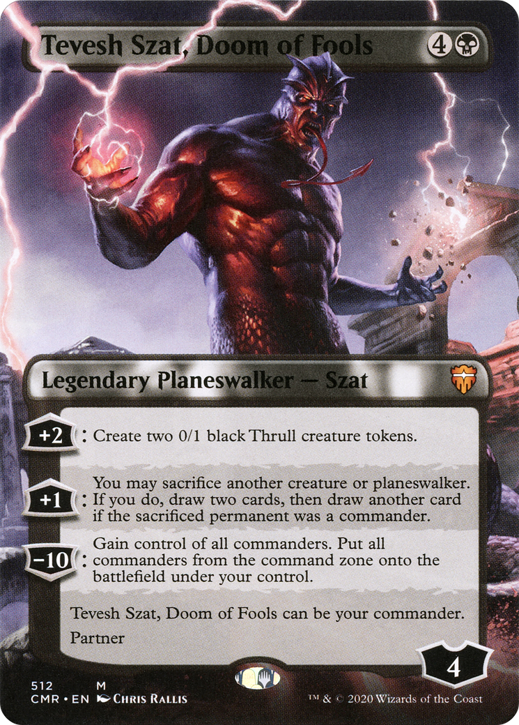 Tevesh Szat, Doom of Fools (CMR-512) - Commander Legends (Borderless) - Premium MTG Single from Wizards of the Coast - Just $1.75! Shop now at Game Crave Tournament Store