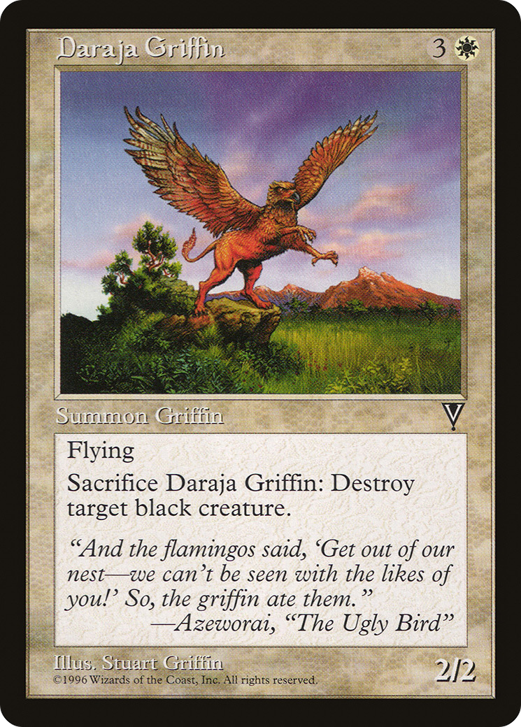 Daraja Griffin (VIS-002) - Visions - Premium MTG Single from Wizards of the Coast - Just $0.08! Shop now at Game Crave Tournament Store