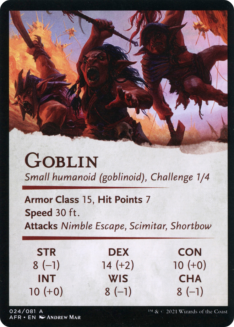 Swarming Goblins // Goblin (AAFR-024) - Adventures in the Forgotten Realms Art Series (Borderless) Foil - Premium MTG Single from Wizards of the Coast - Just $0! Shop now at Game Crave Tournament Store
