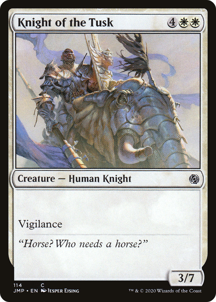 Knight of the Tusk (JMP-114) - Jumpstart - Premium MTG Single from Wizards of the Coast - Just $0.08! Shop now at Game Crave Tournament Store