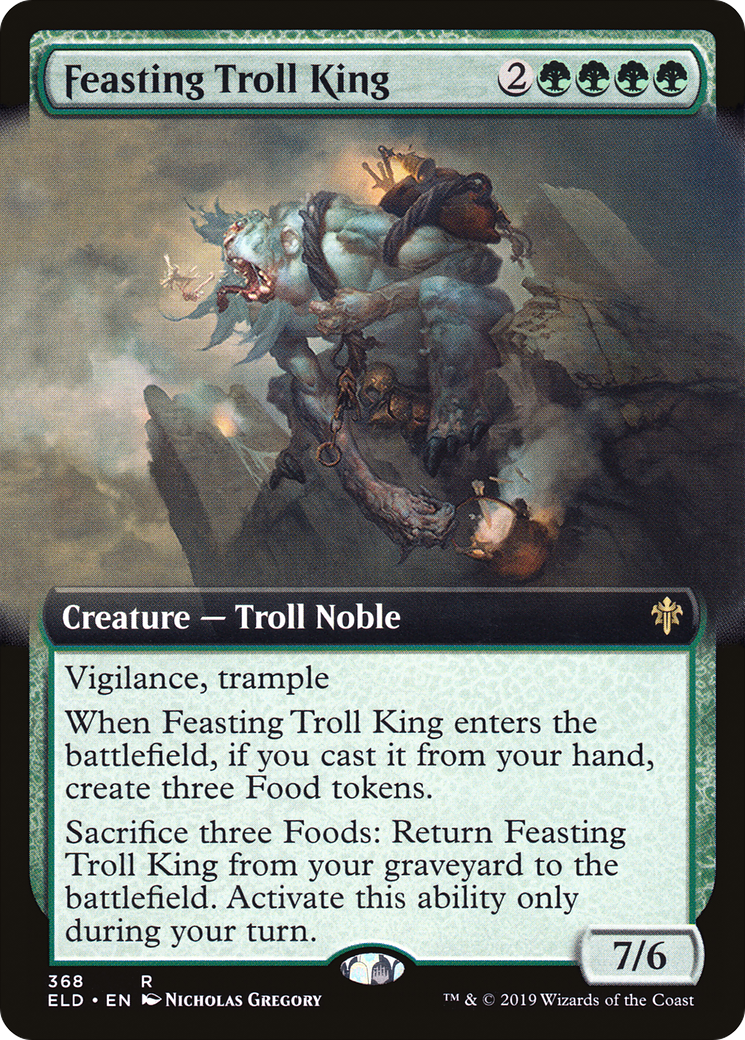 Feasting Troll King (ELD-368) - Throne of Eldraine: (Extended Art) - Premium MTG Single from Wizards of the Coast - Just $0.38! Shop now at Game Crave Tournament Store