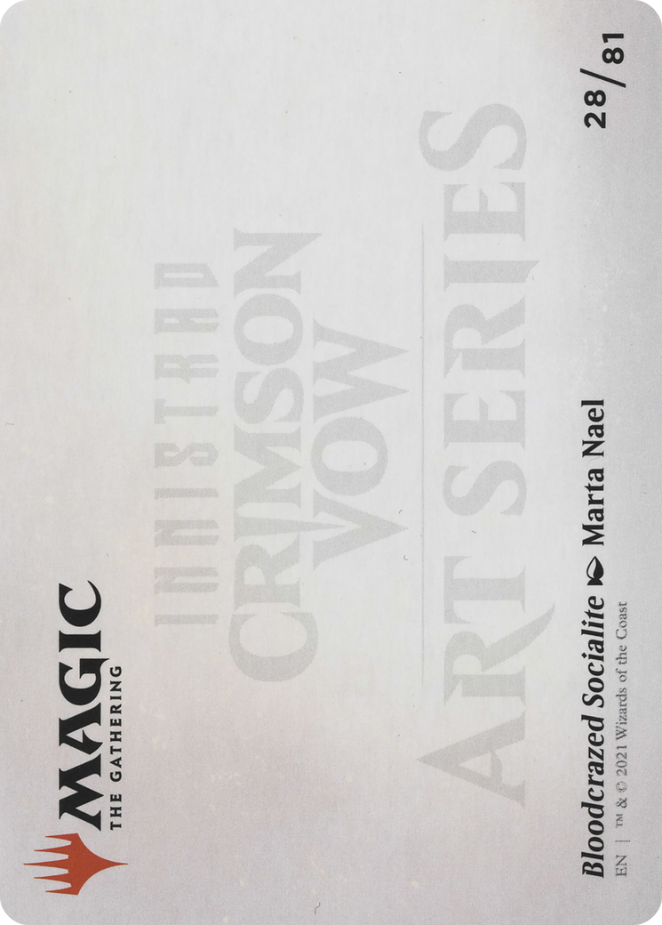 Bloodcrazed Socialite // Bloodcrazed Socialite (AVOW-028) - Crimson Vow Art Series (Borderless) - Premium MTG Single from Wizards of the Coast - Just $0! Shop now at Game Crave Tournament Store