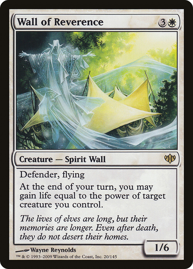 Wall of Reverence (CON-020) - Conflux - Premium MTG Single from Wizards of the Coast - Just $0.35! Shop now at Game Crave Tournament Store