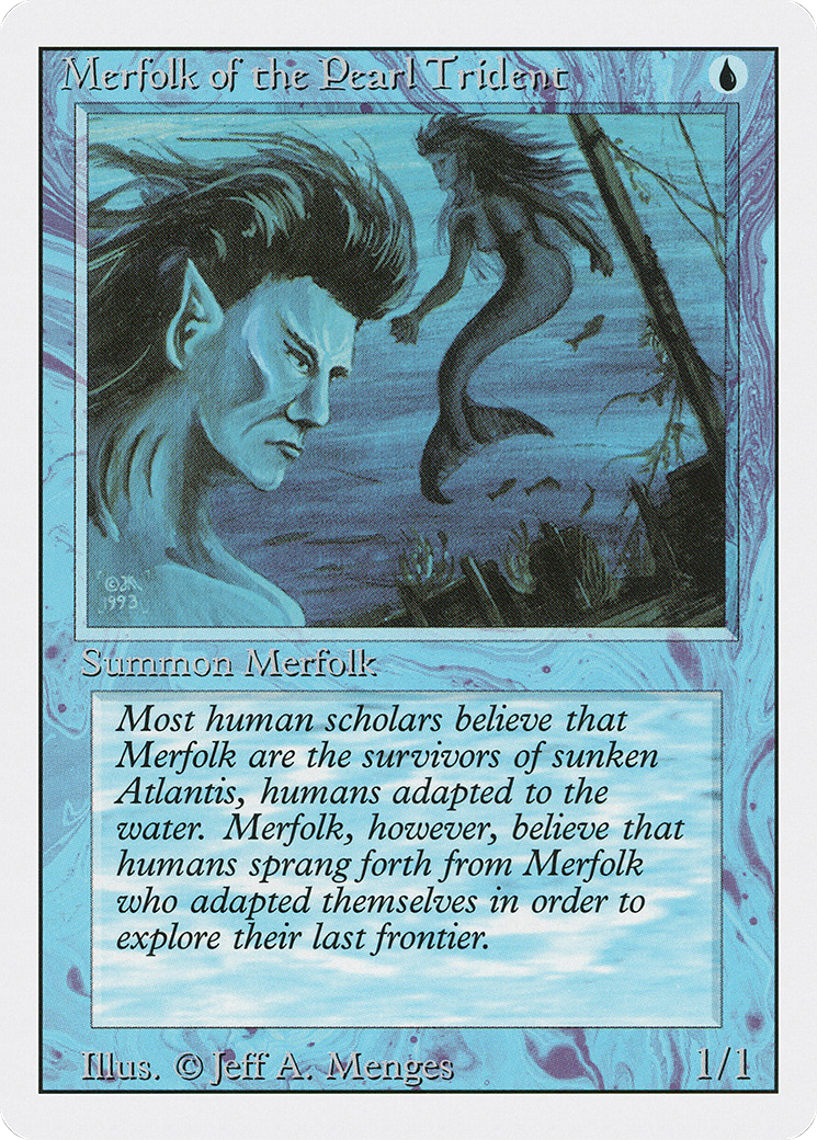 Merfolk of the Pearl Trident (3ED-068) - Revised Edition - Premium MTG Single from Wizards of the Coast - Just $0.08! Shop now at Game Crave Tournament Store