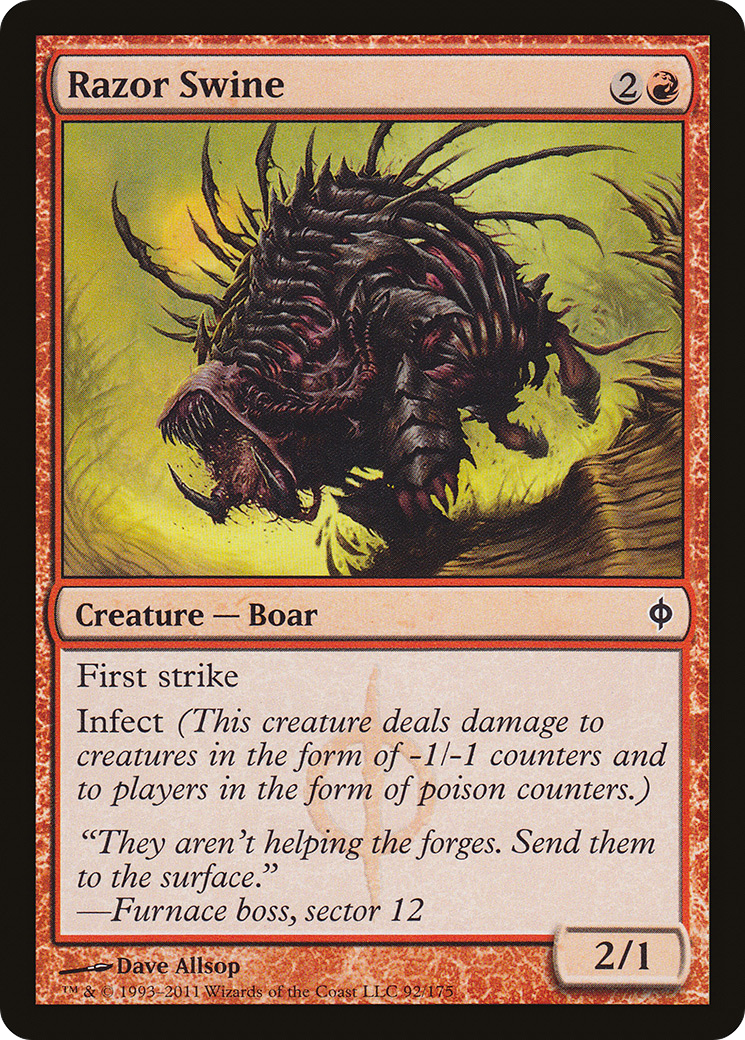 Razor Swine (NPH-092) - New Phyrexia - Premium MTG Single from Wizards of the Coast - Just $0.08! Shop now at Game Crave Tournament Store