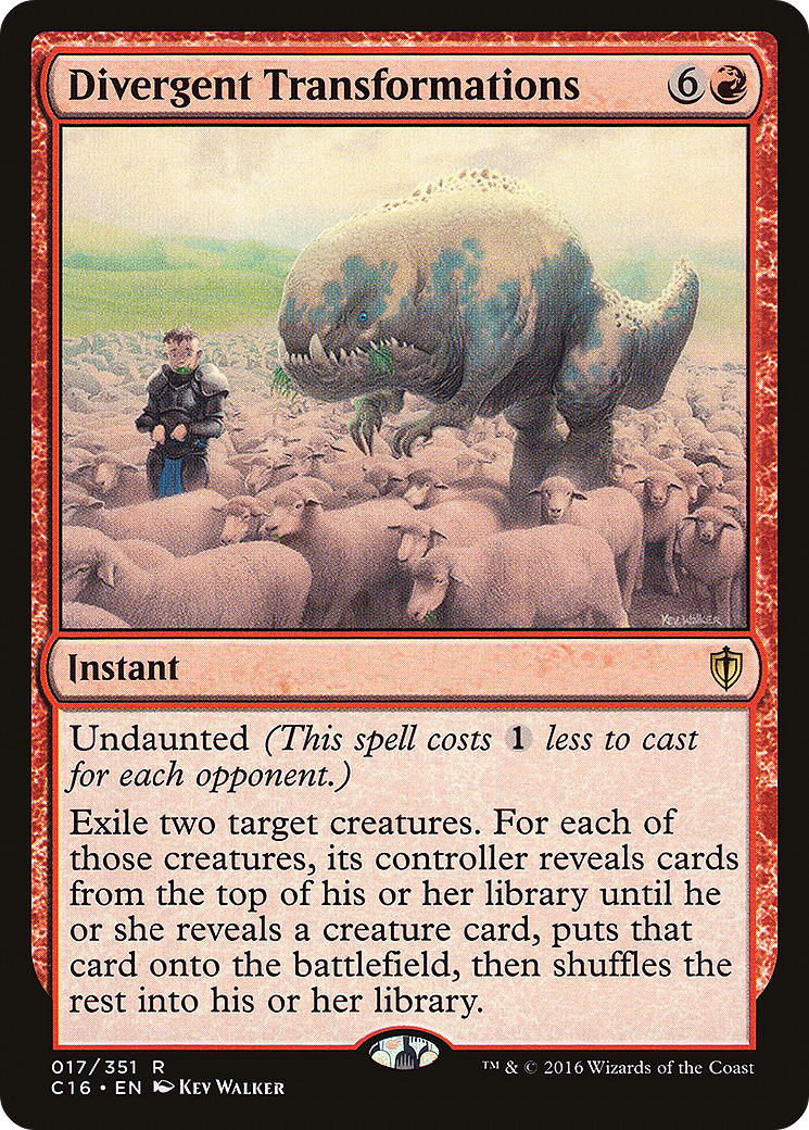 Divergent Transformations (C16-017) - Commander 2016 - Premium MTG Single from Wizards of the Coast - Just $0.09! Shop now at Game Crave Tournament Store
