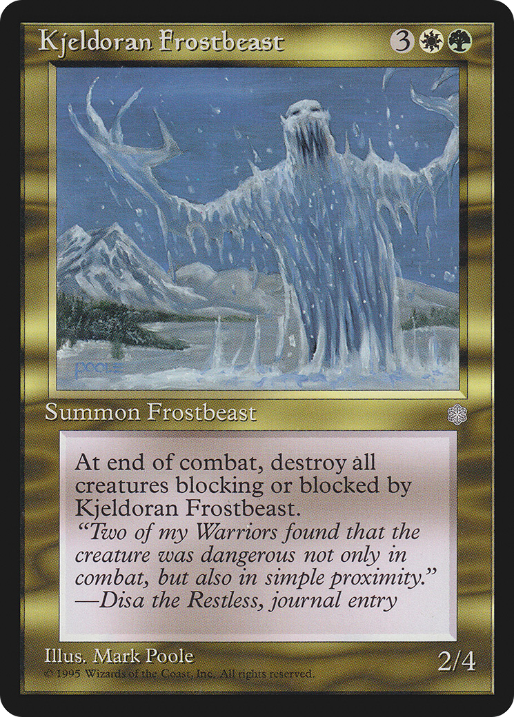Kjeldoran Frostbeast (ICE-296) - Ice Age - Premium MTG Single from Wizards of the Coast - Just $0.08! Shop now at Game Crave Tournament Store