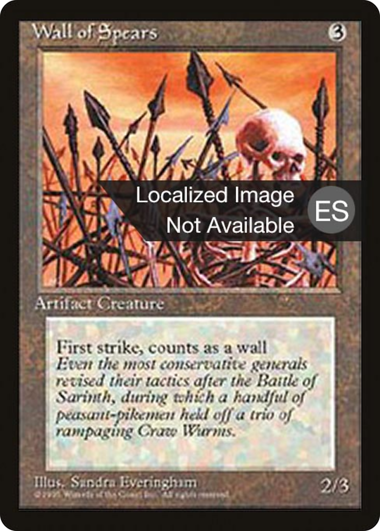 Wall of Spears (4BB-356) - Fourth Edition Foreign Black Border - Premium MTG Single from Wizards of the Coast - Just $0.42! Shop now at Game Crave Tournament Store
