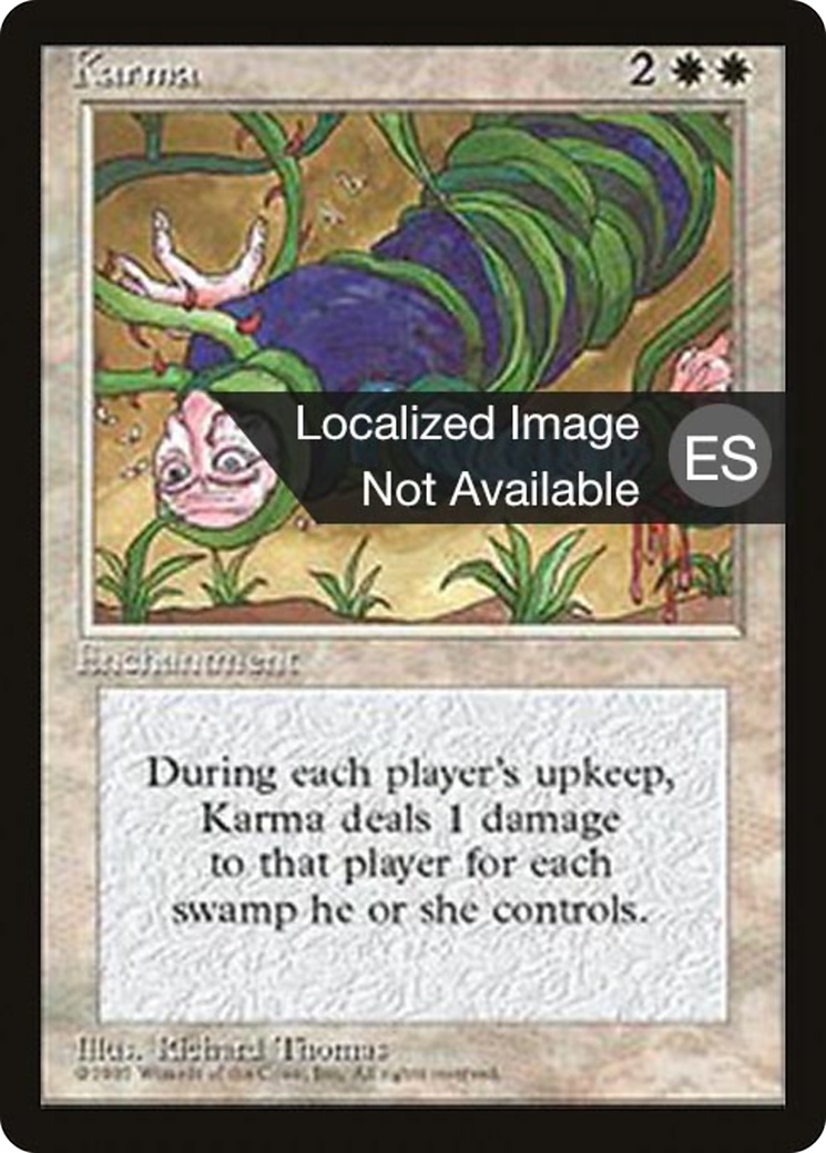 Karma (4BB-032) - Fourth Edition Foreign Black Border - Premium MTG Single from Wizards of the Coast - Just $1.37! Shop now at Game Crave Tournament Store