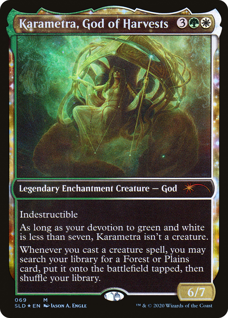 Karametra, God of Harvests (SLD-069) - Secret Lair Drop: (nyxtouched, Showcase) Foil - Premium MTG Single from Wizards of the Coast - Just $3.89! Shop now at Game Crave Tournament Store