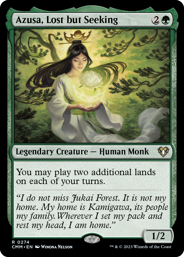Azusa, Lost but Seeking (CMM-274) - Commander Masters - Premium MTG Single from Wizards of the Coast - Just $2.31! Shop now at Game Crave Tournament Store