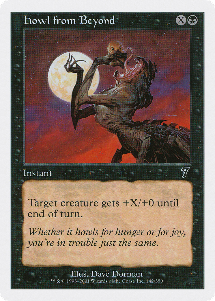 Howl from Beyond (7ED-142) - Seventh Edition - Premium MTG Single from Wizards of the Coast - Just $0.25! Shop now at Game Crave Tournament Store