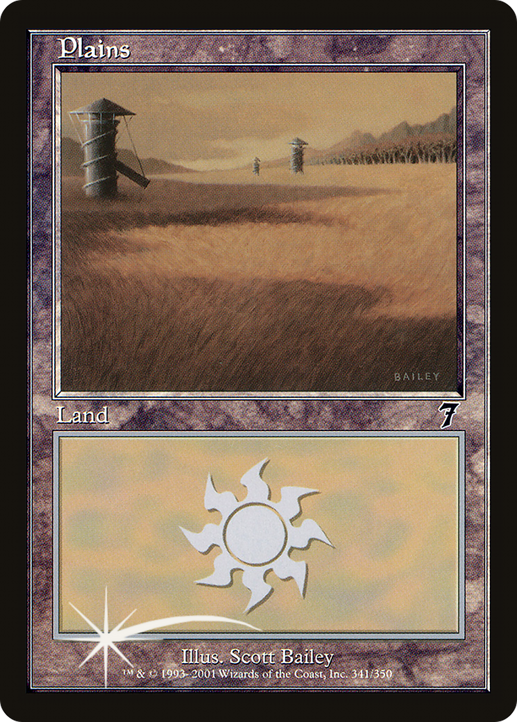 Plains (7ED-341★) - Seventh Edition Foil - Premium MTG Single from Wizards of the Coast - Just $3.70! Shop now at Game Crave Tournament Store