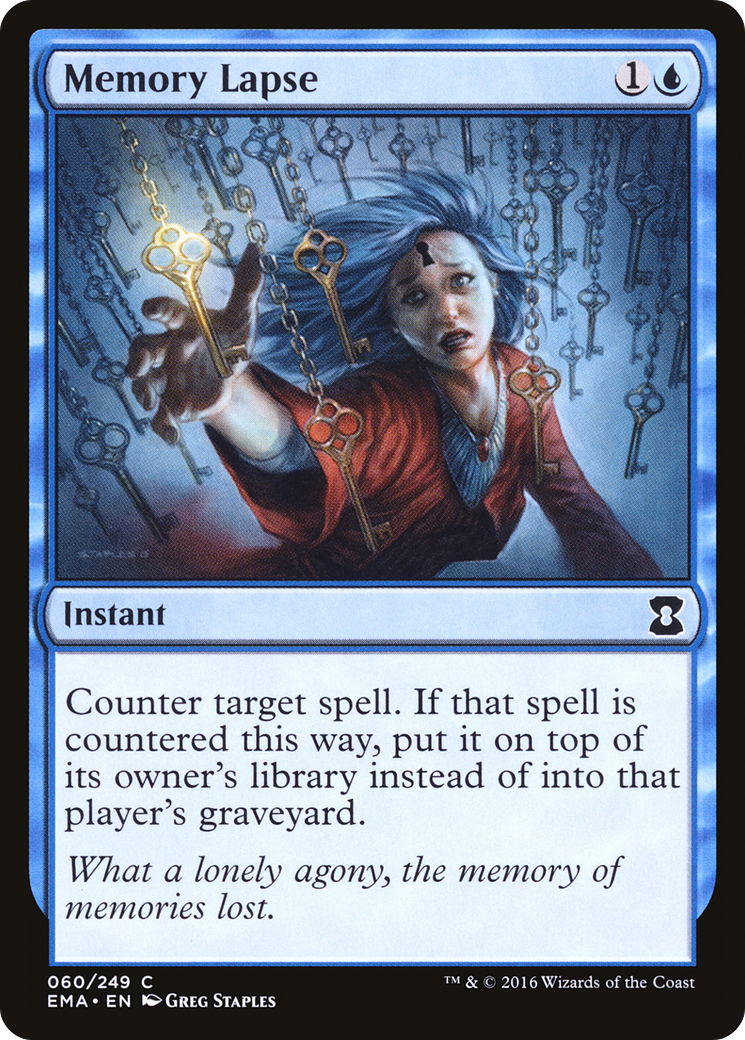 Memory Lapse (EMA-060) - Eternal Masters - Premium MTG Single from Wizards of the Coast - Just $0.13! Shop now at Game Crave Tournament Store