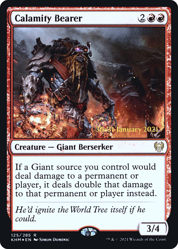 Calamity Bearer (PKHM-125S) - Kaldheim Promos Foil - Premium MTG Single from Wizards of the Coast - Just $0.08! Shop now at Game Crave Tournament Store