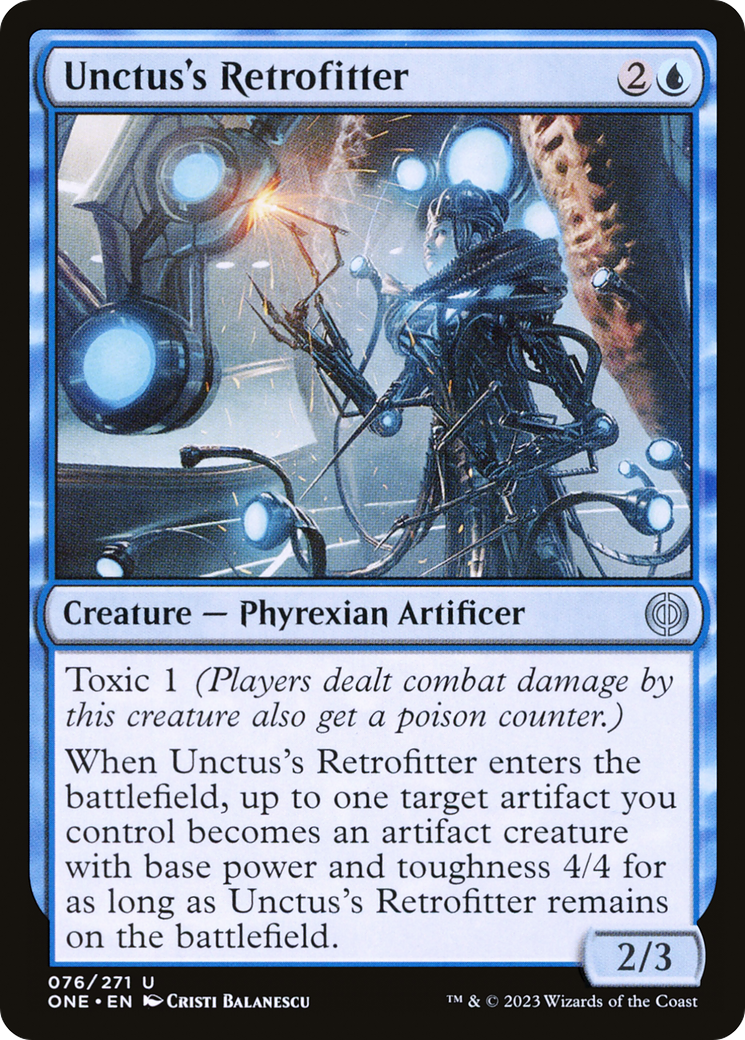 Unctus's Retrofitter (ONE-076) - Phyrexia: All Will Be One - Premium MTG Single from Wizards of the Coast - Just $0.08! Shop now at Game Crave Tournament Store
