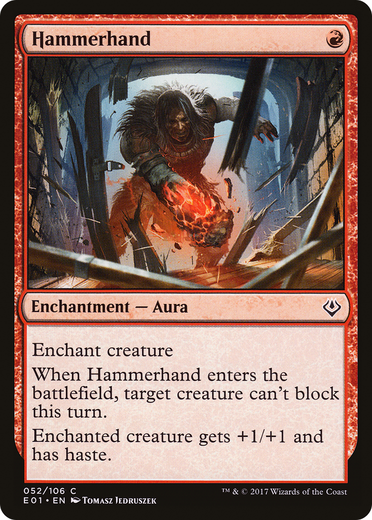 Hammerhand (E01-052) - Archenemy: Nicol Bolas - Premium MTG Single from Wizards of the Coast - Just $0.25! Shop now at Game Crave Tournament Store