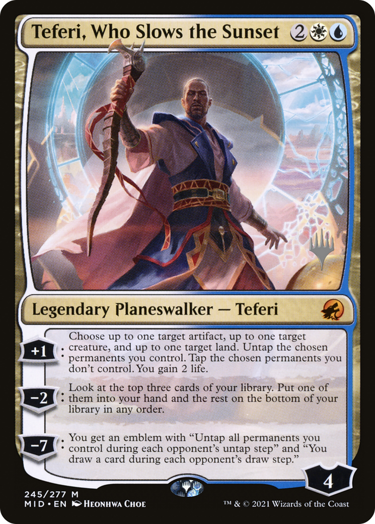 Teferi, Who Slows the Sunset (PMID-245P) - Innistrad: Midnight Hunt Promos Foil - Premium MTG Single from Wizards of the Coast - Just $0.87! Shop now at Game Crave Tournament Store