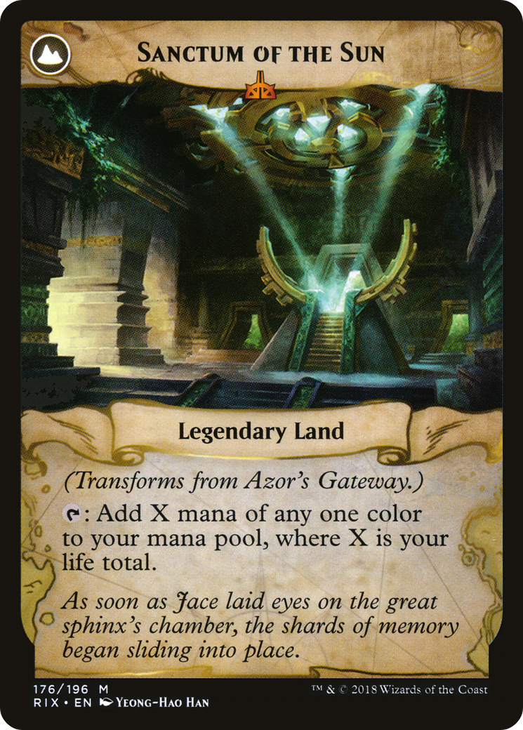 Azor's Gateway // Sanctum of the Sun (RIX-176) - Rivals of Ixalan: (compasslanddfc) Foil - Premium MTG Single from Wizards of the Coast - Just $1.79! Shop now at Game Crave Tournament Store