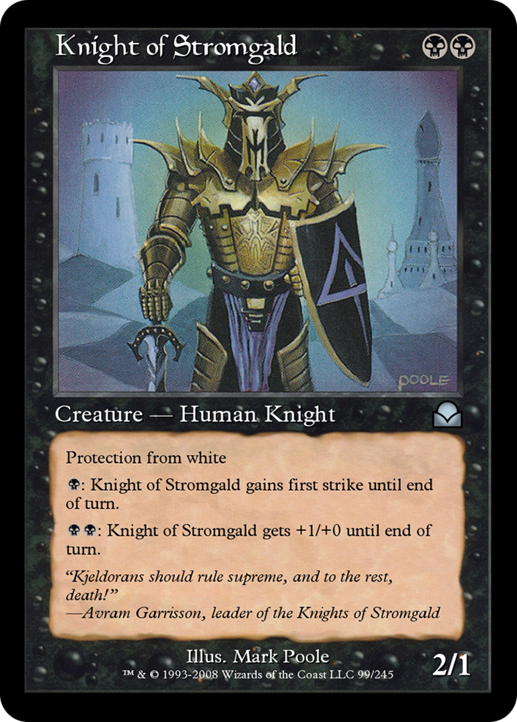 Knight of Stromgald (ME2-099) - Masters Edition II Foil - Premium MTG Single from Wizards of the Coast - Just $0! Shop now at Game Crave Tournament Store