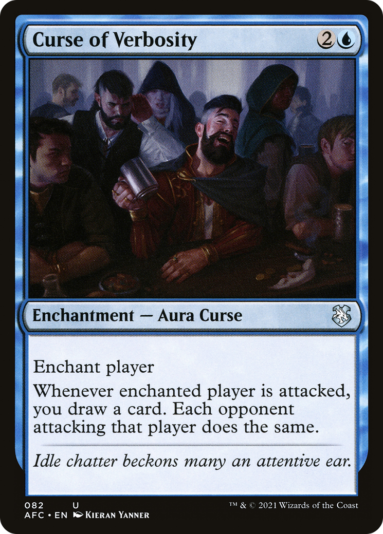 Curse of Verbosity (AFC-082) - Forgotten Realms Commander - Premium MTG Single from Wizards of the Coast - Just $0.74! Shop now at Game Crave Tournament Store