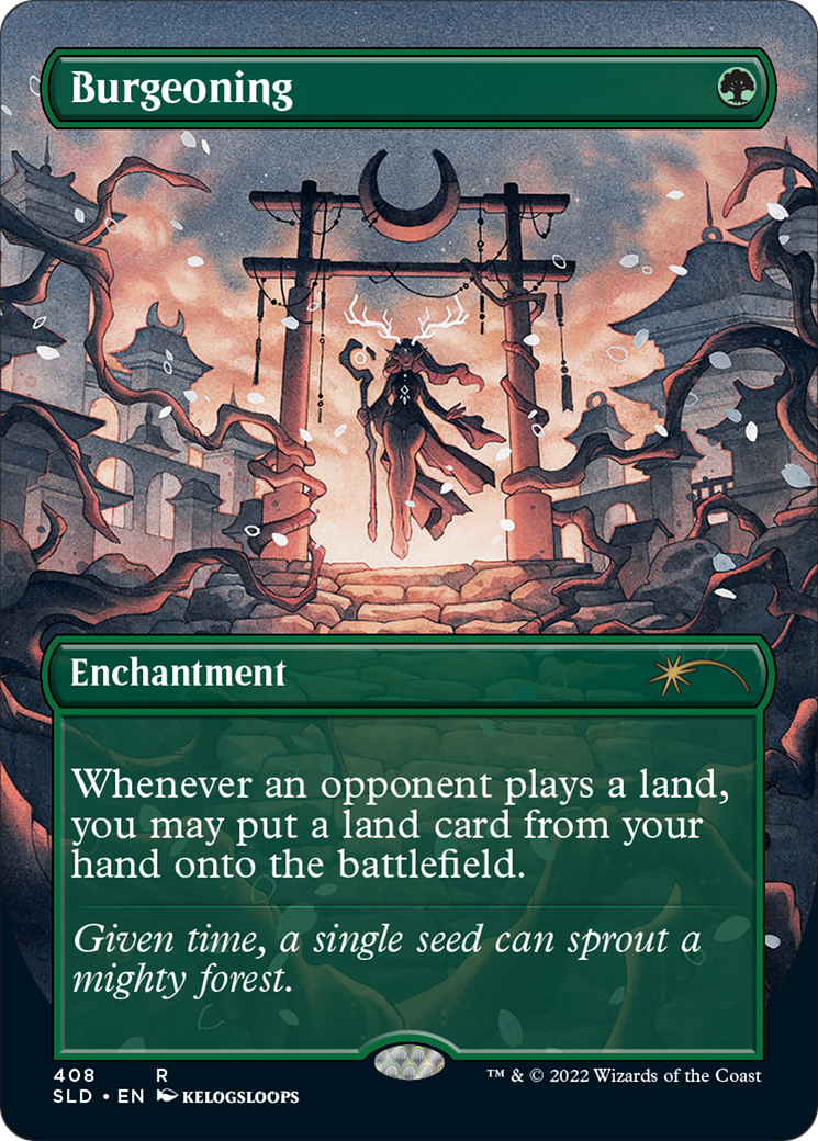 Burgeoning (SLD-408) - Secret Lair Drop (Borderless) - Premium MTG Single from Wizards of the Coast - Just $40.01! Shop now at Game Crave Tournament Store