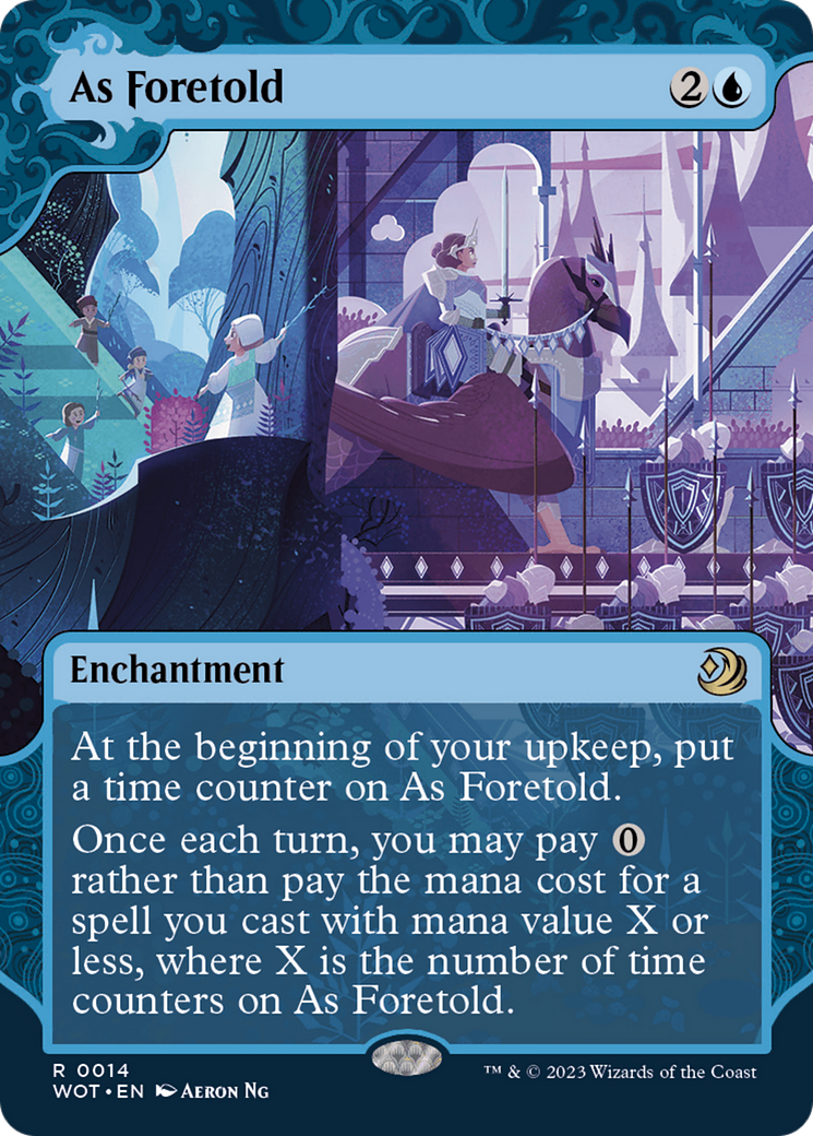 As Foretold (WOT-014) - Wilds of Eldraine: Enchanting Tales: (Showcase) (Borderless) - Premium MTG Single from Wizards of the Coast - Just $0.10! Shop now at Game Crave Tournament Store