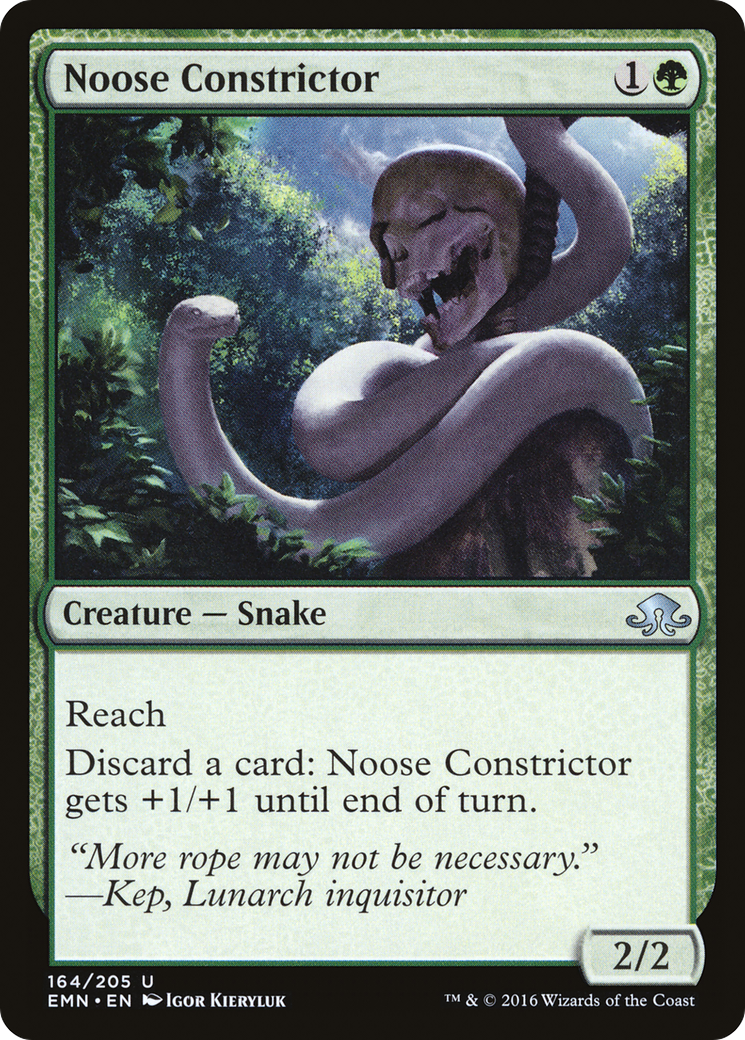 Noose Constrictor (EMN-164) - Eldritch Moon - Premium MTG Single from Wizards of the Coast - Just $0.08! Shop now at Game Crave Tournament Store
